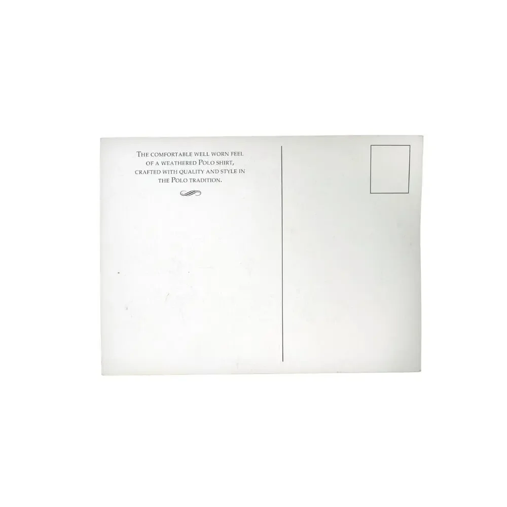 Vintage Polo Ralph Lauren Postcard Advertising Green Polo Shirt Promo Card 90s